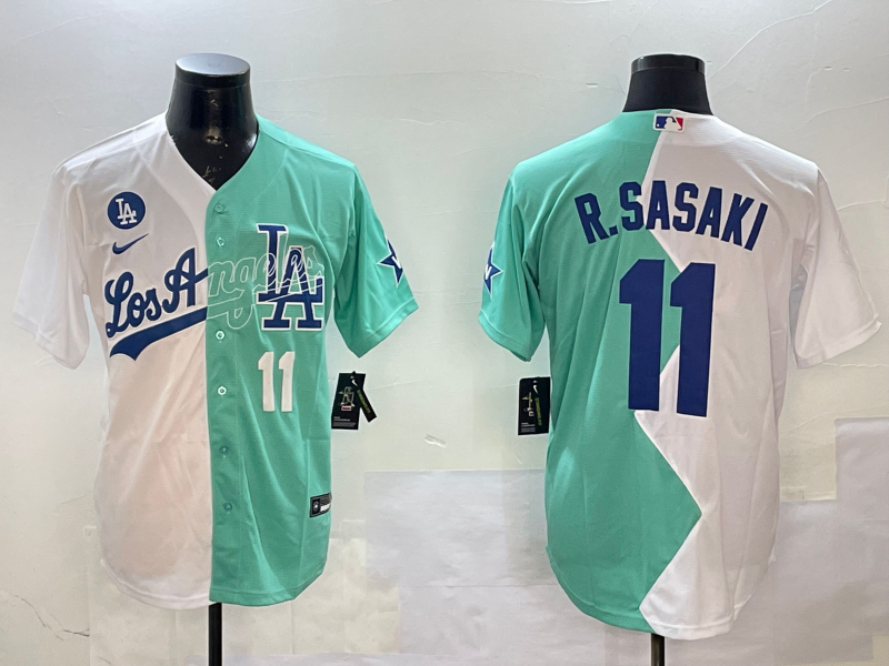 Men Los Angeles Dodgers #11 R Sasaki white 2025 MLB nike jersey style 43->los angeles dodgers->MLB Jersey